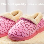冬季保暖居家棉鞋 全包跟-粉色