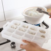 速冻饺子盒家用饺子托盘水饺盒厨房冰箱保鲜收纳盒提手速冻饺子保鲜盒（2层）