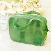 化妆包便捷式透明多功能大容量防水袋旅行包随身洗漱包手提收纳包（绿色小猫标 中号M）272