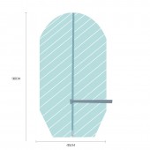 落地式电风扇罩全包家用条纹款牛津布防尘罩保护罩子风扇套（小号90cm高）266