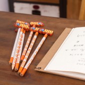 韩国文具创意木质卡通弹簧摇头铅笔 木制笔 6支装-汽车