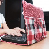 韩版14寸笔记本电脑罩 电脑套 防尘罩（红心图案）