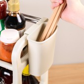 家用油盐酱醋调味品调料架双层厨具收纳架刀架筷子筒厨房双层置物架