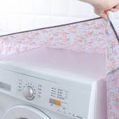 冰箱防尘罩多用洗衣机罩单开门冰箱套双开门冰箱盖巾冰箱收纳挂袋（花型）