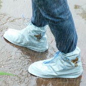 雨鞋套男女鞋套防水雨天雨靴防雨鞋套防滑加厚耐磨成人户外雨鞋套（高弹pvc卡通款中号39-41码）