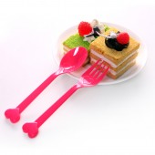 创意叉勺套装蛋糕甜品叉勺水果叉儿童小汤匙调羹一次性勺子小叉子（8个装）