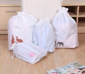44丝可爱小动物双层防水束口旅行收纳袋整理袋 20个一包（小号35*27）
