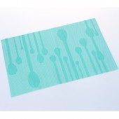 餐桌垫防水防油隔热垫北欧西餐垫家用儿童碗垫杯垫长方形PVC餐垫（水滴提花款）