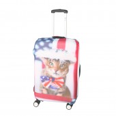 独立印花 动物图案弹力加厚行李箱套拉杆箱旅行防尘罩保护套（S码）365