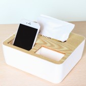 欧式高等木盖子纸巾盒 方形三格木盖餐巾纸盒 平口款