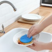 洗碗神器硅胶多功能刷锅神器厨房家用硅胶百洁布硅胶圆形洗碗布刷