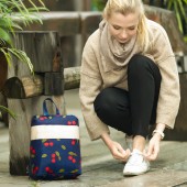 韩版创意手提袋旅行收纳袋夹网鞋袋 樱桃款（M号）186