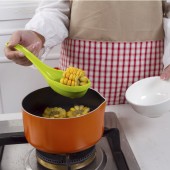  家用侧漏汤勺长柄大饭勺家庭火锅调羹料理舀汤过滤二合一勺子粥勺