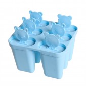 雪糕冰棒模具创意可爱卡通冰棍制作盒制冰盒冻雪糕模具（6个一组）扁形款 9841