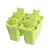 雪糕冰棒模具创意可爱卡通冰棍制作盒制冰盒冻雪糕模具（6个一组）扁形款 9841