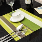 长方形防油隔热餐桌垫加厚pvc防水碗垫子大号家用创意餐桌餐垫 彩色条纹款