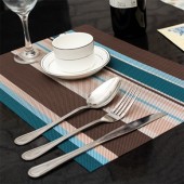 长方形防油隔热餐桌垫加厚pvc防水碗垫子大号家用创意餐桌餐垫 彩色条纹款