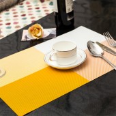 长方形防油隔热餐桌垫加厚pvc防水碗垫子大号家用创意餐桌餐垫 4色方格
