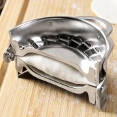 月牙形包饺子神器全自动家用饺子皮模具厨房小工具捏水饺不锈钢包饺子器（小号）