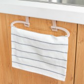 毛巾架免打孔卫生间浴室门后置物挂架子厨房环形门背式晾晒抹布沥水架