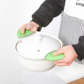 家用厨房加厚隔热夹拉毛边海绵微波炉防烫夹烘焙防烫手套（2个装）