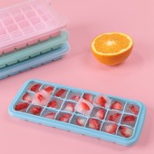 DIY硅胶冰格制冰盒自制辅食做冰球神器家用小型速冻器冰箱冻冰块模具（36格带盖冰格）