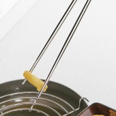 不锈钢加长油炸筷子家用餐具厨房尖头筷捞面筷火锅筷油炸炸油条筷