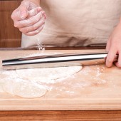 厨房304不锈钢擀面杖面压面皮家用饺子皮赶面条棒烘焙工具擀面棍
