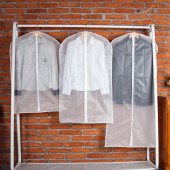 PEVA防尘罩加厚防水透明西服大衣衣物防尘袋挂衣带西装套衣物罩袋（小号）90*60CM