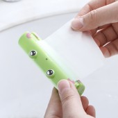 旅行肥皂纸便携式青蛙肥皂纸片迷你旅行小香皂片户外一次性香皂纸