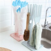 家用塑料家务手套沥水架厨房用品可拆卸防烫手形手套抹布晾晒架
