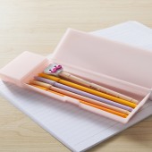 韩国创意文具盒简约清新透明磨砂收纳笔盒男女孩小学生塑料铅笔盒（小号）JY065