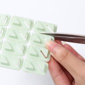 塑料电线固定理线器自粘集线器粘贴式壁挂电线收纳夹卡扣卡子（12个装）