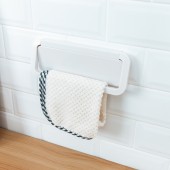 L型免打孔毛巾架粘贴式无痕挂架毛巾架子浴室卫生间置物架厨房抹布架