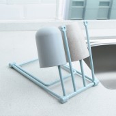 厨房家用Z字型抹布架毛巾挂架可折叠立式省空间桌面收纳架水杯置物架