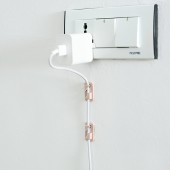 塑料电线固定理线器自粘集线器粘贴式壁挂电线收纳夹卡扣卡子（12个装）