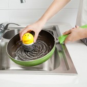 带柄钢丝球刷厨房清洁用品清洁球刷子洗碗刷锅卡通造型锅刷家用去油污刷