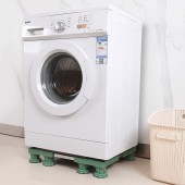 洗衣机底座通用不锈钢置物架滚筒专用垫高架子防水防潮冰箱脚架（四单轮款）