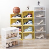 鞋子收纳盒家用球鞋鞋子收纳鞋柜抽屉式收纳神器透明塑料鞋盒（大号）单个装