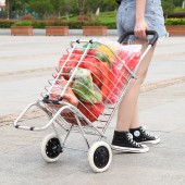 多功能手拉车爬楼轻松便携老人买菜购物车可折叠家用拉杆拉货拖车（双轮无袋）