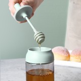 防潮调料盒玻璃家用密封罐子盐罐厨房糖味精瓶罐刷油壶透明密封勺盖一体调味瓶（250ml）