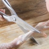 不锈钢厨房熟食辅食剪刀鱼骨剪强力自动回弹鸡骨剪多功能家用工具