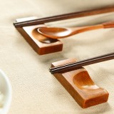 筷子托日式木质筷架创意厨房用品筷托勺枕酒店餐厅实木摆件筷子枕
