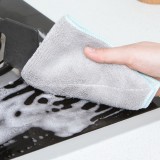 抹布吸水不掉毛加厚擦桌布厨房百洁布不易沾油清洁擦手巾缝边棉质洗碗布