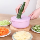 厨房切菜神器黄瓜切片器胡萝卜切丝器刨丝器切土豆丝多功能切菜器水瓢型（12件套）