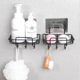 无痕挂钩肥皂架卫生间壁挂式镂空肥皂盒沥水架厨房用品铁艺置物架