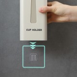 带盖单筒取杯器壁挂式一次性杯子架家用饮水机卡扣式放纸杯置物架（单筒升级款）