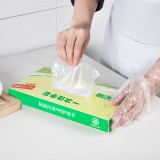 加厚一次性手套抽取式家用塑料薄盒装膜美发手膜餐饮透明食品手套（200只）OKS-698