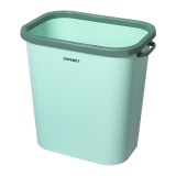 北欧塑料垃圾桶厨房卫生间创意加宽加厚收纳桶办公室撞色压圈垃圾桶 12L（立式）