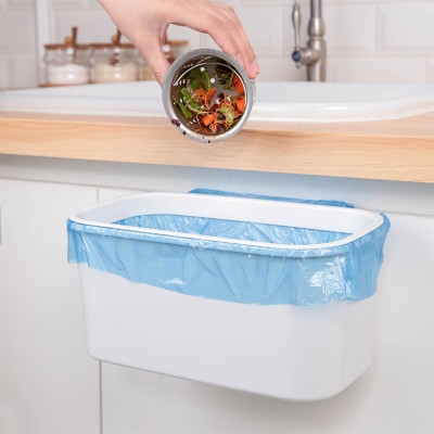 创意厨房厨余小垃圾桶挂式蔬果分类橱柜门壁可悬挂收纳拉圾篓4L